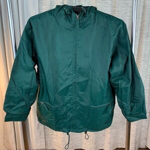 Structure Sport hunter green hooded rain coat.